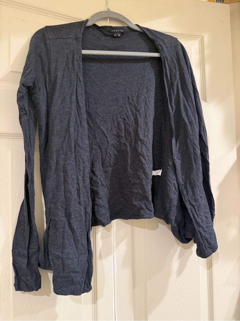 Theory Gray Open-Front Women's Cardigan